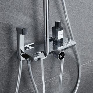 Душевая стойка Black&White Universe 7016C хром